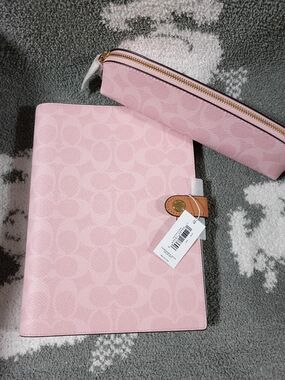 Coach Powder Pink (2026) Notebook with Matching Pencil Case